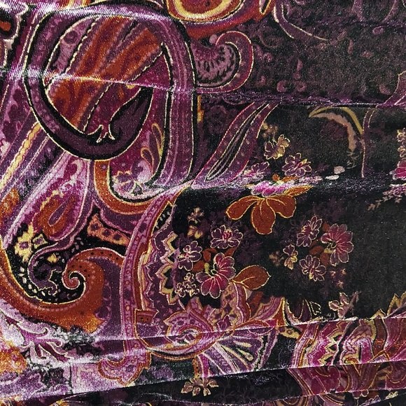 Coldwater Creek size medium long sleeve tunic style velour shirt (InvW178) - Picture 5 of 5